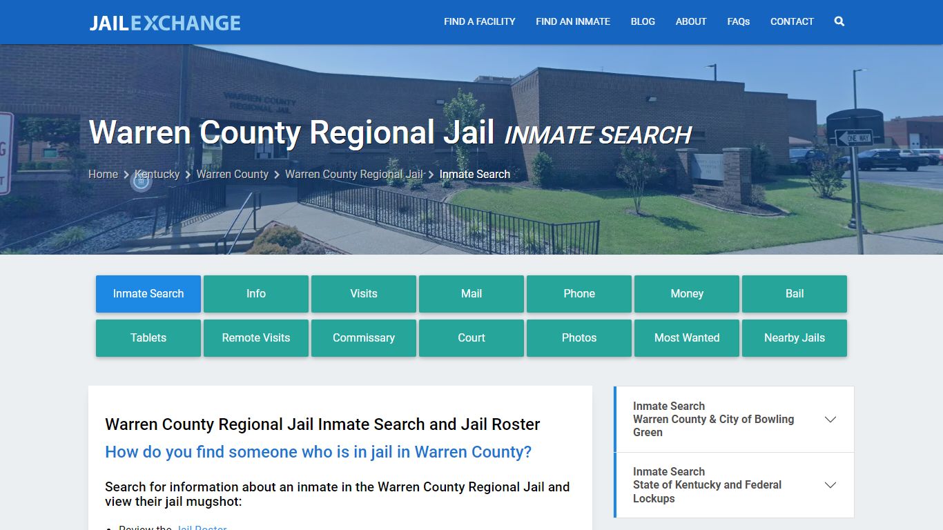 Inmate Search: Roster & Mugshots - Warren County Regional Jail, KY